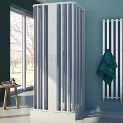 Forte Cabine douche trois côté 80x80x80 CM H185 en Plastique pvc modèle Nova