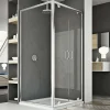 Cabine De Douche|Idralite Cabine Douche 75x120 AP. 120 CM H185 transparent modèle Sintesi Duo 2 Portillons