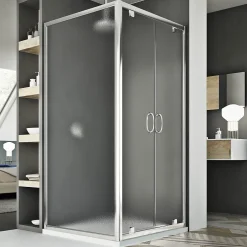 Idralite Cabine Douche 90x80 AP. 80 CM H185 granité modèle Sintesi Duo 2 Portillons