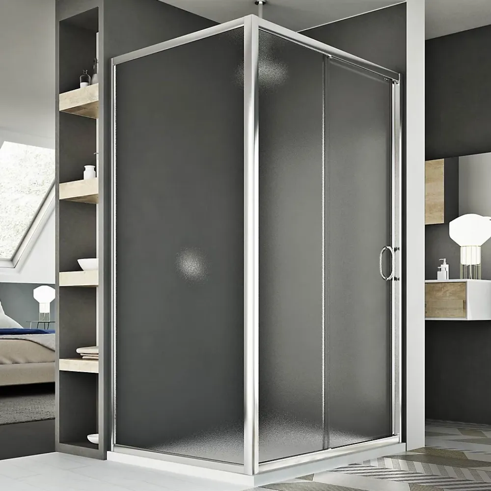 Cabine De Douche|Idralite Cabine Douche 70x110 CM H185 granité modèle Replay Duo 1 Portillon