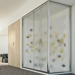 Idralite Cabine douche 80x150 H198 CM mod. Young Duo 2 Portes Opaque