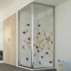 Cabine De Douche|Idralite Cabine douche 80x90 Ouv. 90 CM 198 Transparent mod. Cristal Duo 1 Porte