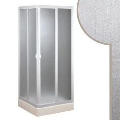 Cabine De Douche|Forte Cabine douche 75x75CM en acrylique mod. Smart avec ouverture centrale