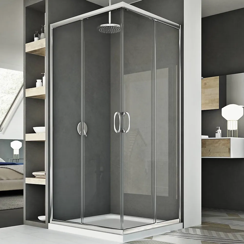 Idralite Cabine douche 90x90CM H185 transparent modèle junior