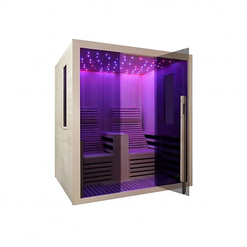 Azura Home Design Cabine infrarouge CARBONE 2 personnes