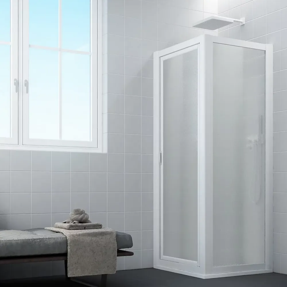 Cabine De Douche|Forte Cabine paroi de douche pivotante 80x80 ouv. 80 CM H 190 en Acrylique mod. Sigma Duo