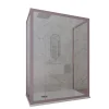 Cabine De Douche|Forte Cabine parois de douche 3 côtés coulissantes 70x120x70 cm H 200 en PVC Lavande Verre Transparent mod. Deco Trio