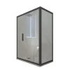 Forte Cabine parois de douche angulaire coulissante 70x120 cm H 200 en PVC Anthracite Verre Transparent mod. Deco Duo