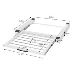 Etendoir À Linge|Ml-Design Cadre intermédiaire universel pour lave-linge avec porte-serviettes coulissante