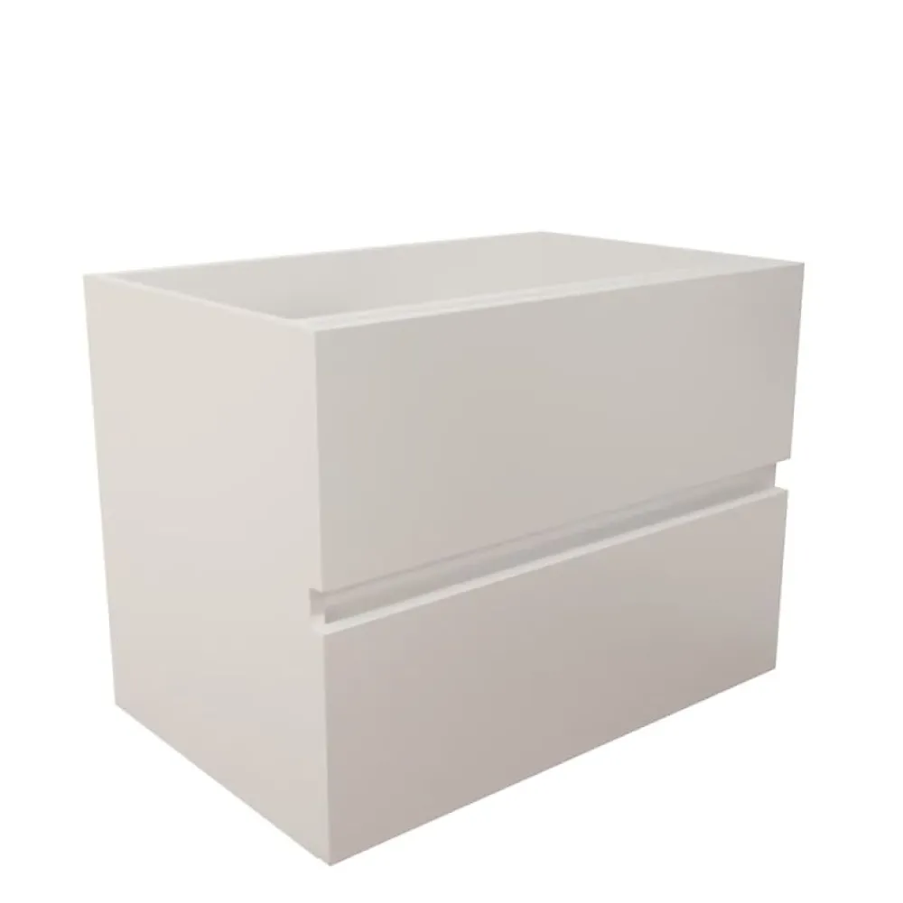 Meuble Sous-Vasque|Cuisibane Caisson de salle de bain ROSALY INOX - 70 cm- Blanc- Plan vasque en