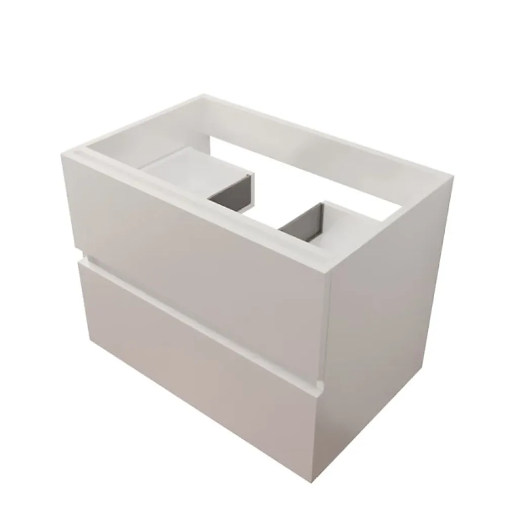 Meuble Sous-Vasque|Cuisibane Caisson de salle de bain ROSALY INOX - 70 cm- Blanc- Plan vasque en