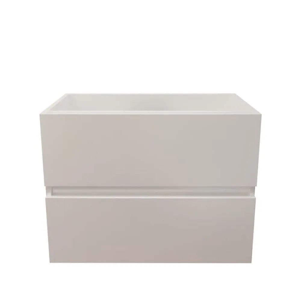 Meuble Sous-Vasque|Cuisibane Caisson de salle de bain ROSALY INOX - 70 cm- Blanc- Plan vasque en