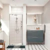 Ceramia Zenith Porte de douche 100x195cm pivotante anticalcaire avec profilés Chrome brillant (CERAHZ100C)