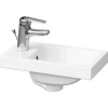 Vasque À Poser|Cersanit Como Lavabo pour meuble 40x22 cm avec trou pour robinetterie au milieu (K32-001-BOX)