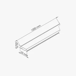 Tecnoprofils Champlat PVC Cellulaire 25 mm - Longueur 1 m - Sable