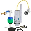 Flomasta Chasse d'eau + robinet flotteur SE 3/8 - 2", Bouton poussoir + câble + remplissage différé