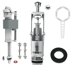 Chasse D'Eau|Flomasta Chasse d'eau + robinet flotteur bas , double bouton poussoir + étrier