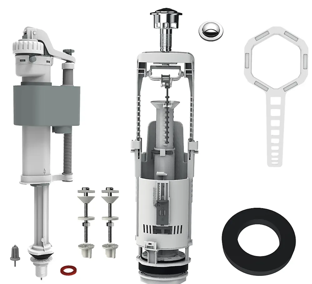 Chasse D'Eau|Flomasta Chasse d'eau + robinet flotteur bas , double bouton poussoir + étrier