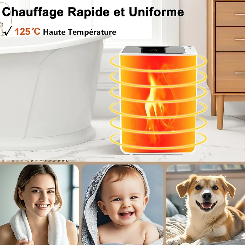 Giantex Chauffe-Serviettes 23 L,Ecran LED, Minuterie de 15 à 90 Min, pour Serviettes 114 x 178cm, Peignoirs, Couvertures, Blanc