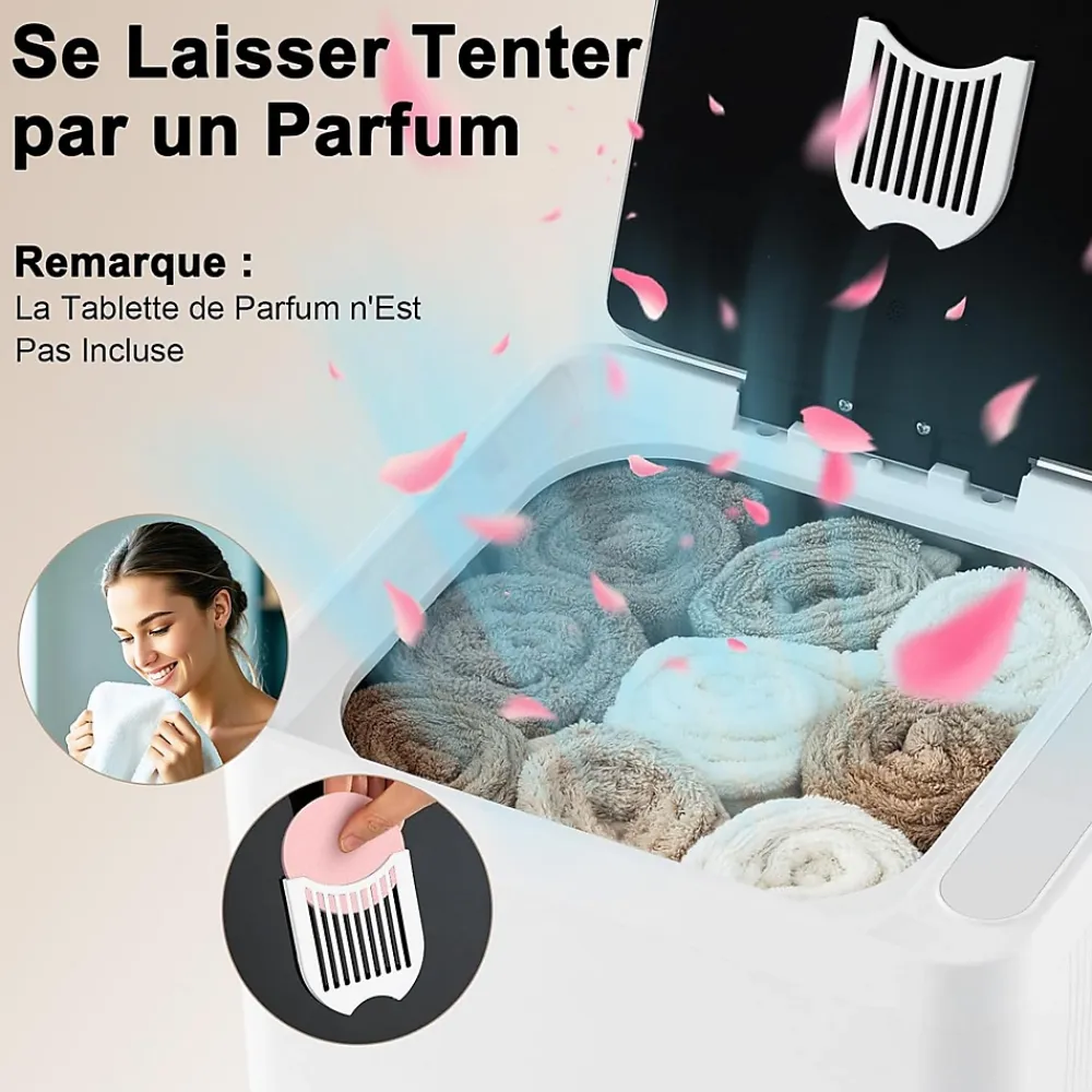 Giantex Chauffe-Serviettes 23 L,Ecran LED, Minuterie de 15 à 90 Min, pour Serviettes 114 x 178cm, Peignoirs, Couvertures, Blanc
