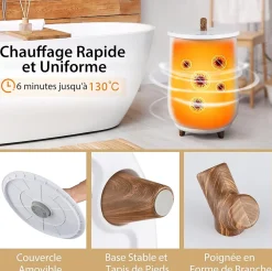 Giantex Chauffe-Serviettes Style Seau 23L, 3 Niveaux Chauffage 60-80Celsius & Minuterie 20-90min, Chauffe-Serviettes, Blanc