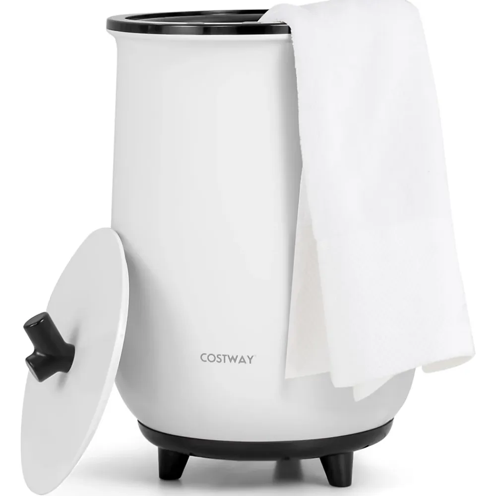 Sèche-Serviettes Électrique|Giantex Chauffe-Serviettes Style Seau 23L, 3 Niveaux Chauffage 60-80Celsius & Minuterie 20-90min, Arrêt Automatique, Noir