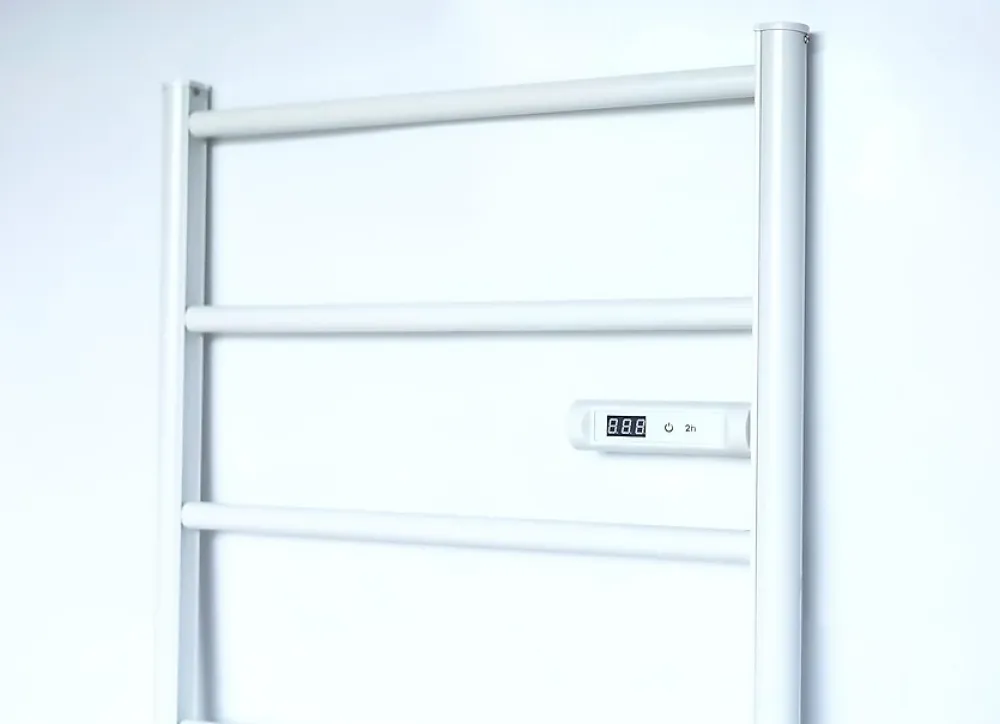 Chemin'Arte Sèche-Serviettes Blanc Design échelle 150cm - 250W - Thermostat électronique - Timer
