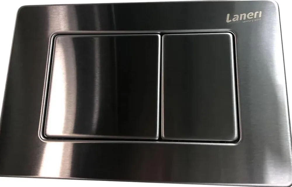Laneri Châssis de bâti-support pour bidet, châssis réservoir caché complet de plaque de commande Inox pour couple de sanitaires suspendu