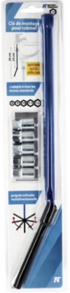 Noyon et Thiebault Clé de robinet pour Ø9, Ø10, Ø11 et Ø13 mm