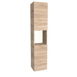 Weber Industries Colonne 2 portes + 1 niche / Décor Chêne blanchi