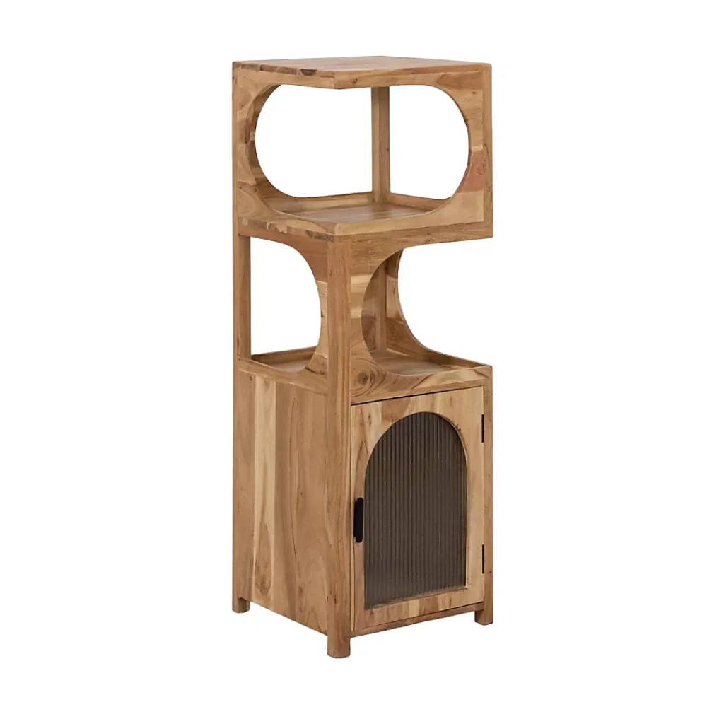 Colonne De Salle De Bains|Made In Meubles Colonne 1 étagère en bois d'acacia Emyr