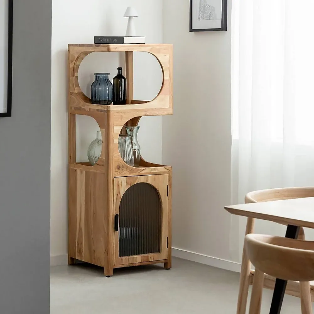 Colonne De Salle De Bains|Made In Meubles Colonne 1 étagère en bois d'acacia Emyr