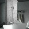Imex Products Colonne baignoiredouche thermostatique chromee acier et laiton avec douchette plate anticalcaire