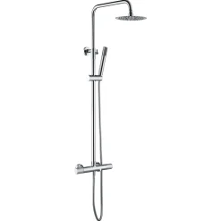 Imex Products Colonne baignoiredouche thermostatique chromee acier et laiton avec douchette plate anticalcaire