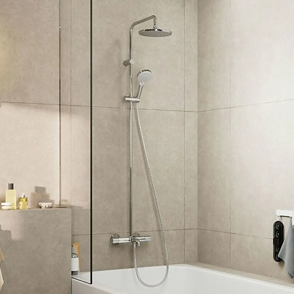Hansgrohe Colonne bain douche thermostatique Vernis Blend 200 chromé