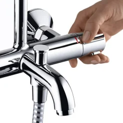 Robinet De Douche|Hansgrohe Colonne bain douche thermostatique Vernis Shape 230 chromé + nettoyant Briochin