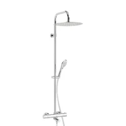 Colonne De Baignoire|Valentin Colonne bain douche thermostatique anti-brûlure avec pomme de tête, douchette et flexible, chrome, Opium