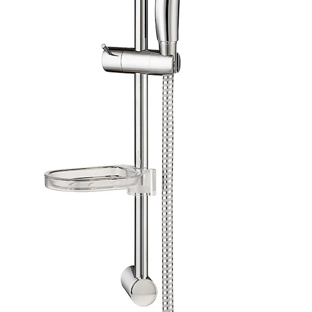 Autres Colonne Barre de douche chromee entraxe reglable 70 cm douchette monojet mobile