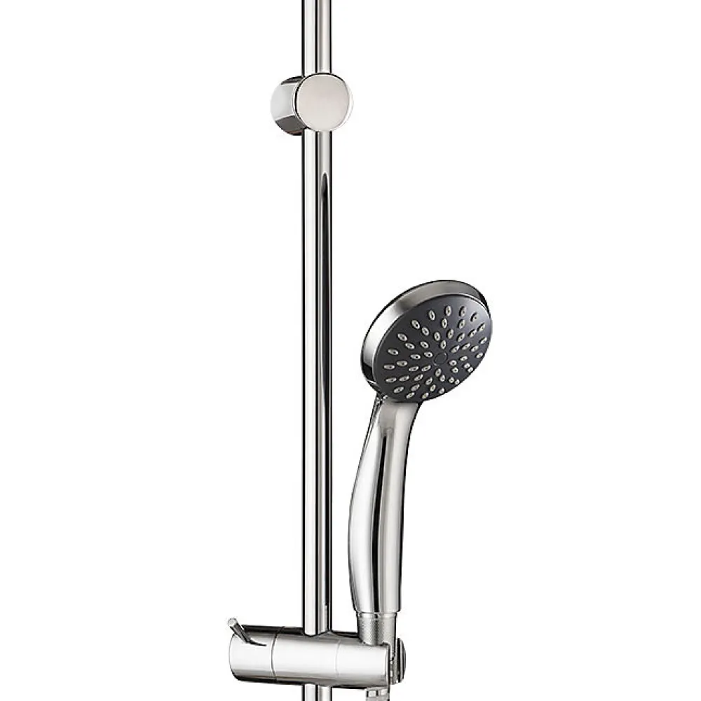 Autres Colonne Barre de douche chromee entraxe reglable 70 cm douchette monojet mobile