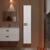 Aurlane Colonne Blanche 30x30x150 cm - Bois MDF Blanc Brillant - BOX-IN