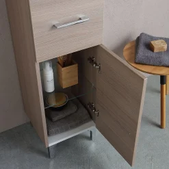 Colonne De Salle De Bains|Kiamami Valentina Colonne De 190 Cm Pour Salle De Bain Chêne Naturel Effet Bois Rimini