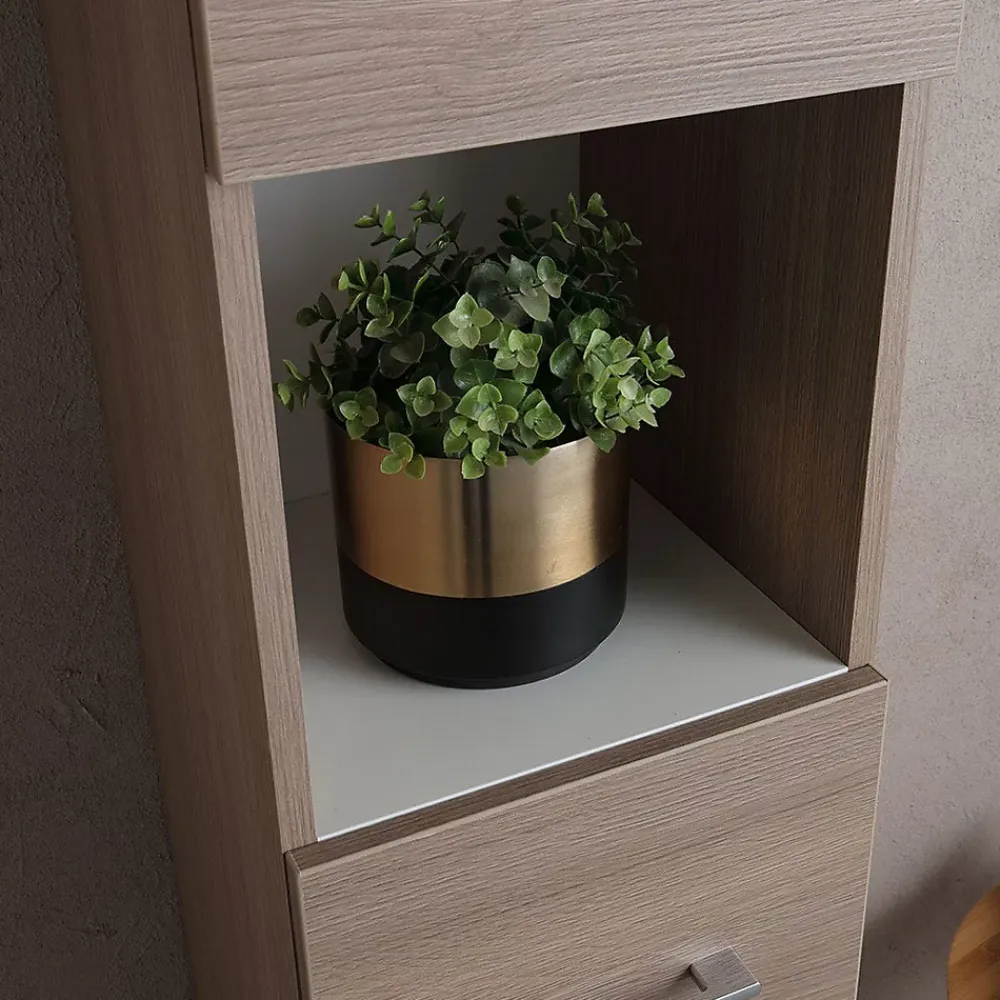 Colonne De Salle De Bains|Kiamami Valentina Colonne De 190 Cm Pour Salle De Bain Chêne Naturel Effet Bois Rimini