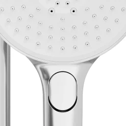GoodHome Colonne de bain/douche thermostatique avec pommeau, douchette 3 jets, flexible, barre réglable, chrome, Anika