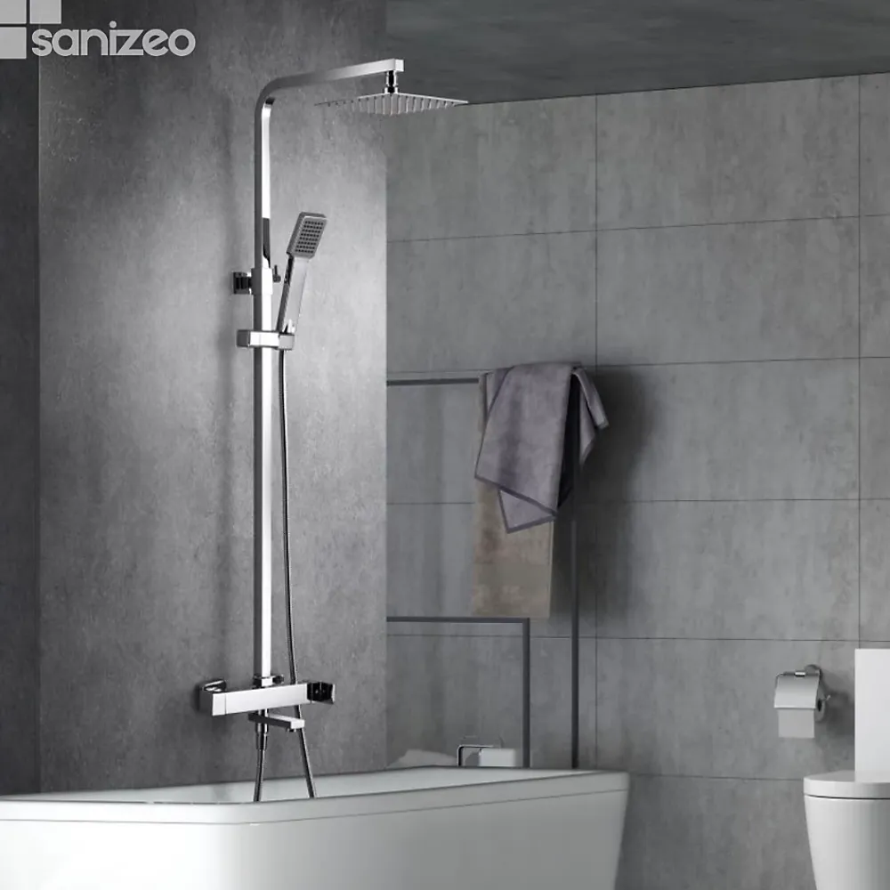 Colonne De Douche Mécanique|Imex Colonne de Douche et Baignoire Anti-Calcaire Chrome FIYI BDF016-B