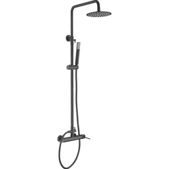 Colonne De Douche Mécanique|Imex Colonne de Douche Anti-Calcaire Noir Mat MILOS STICK BDYS045/NG