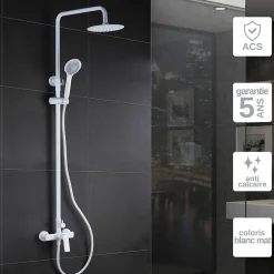 Imex Colonne de Douche Anti-Calcaire Chrome LUXOR BDX023/BL