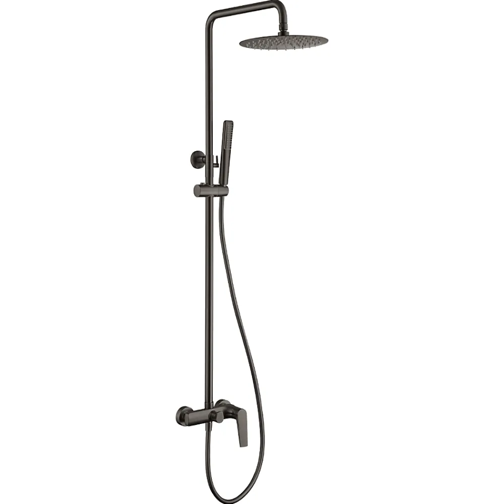 Imex Colonne de Douche Anti-Calcaire Black Gun Métal DELOS BDD055/BGM