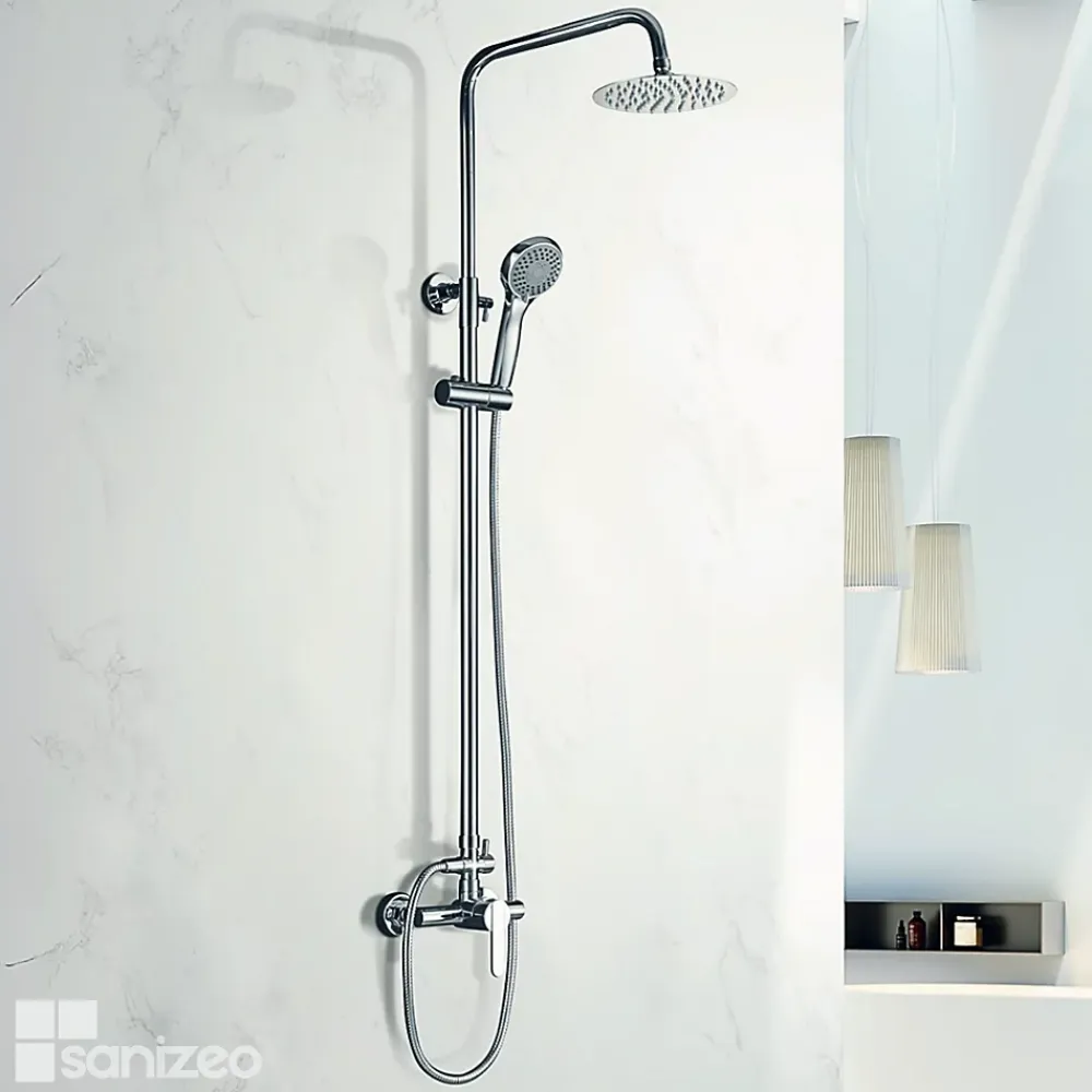 Colonne De Douche Mécanique|Imex Colonne de Douche Anti-Calcaire Chrome ROMA BDR001