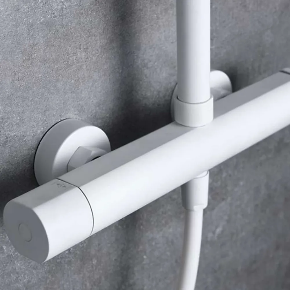 Colonne De Douche Mécanique|Imex Colonne de Douche Anti-Calcaire Blanc Mat DINAMARCA BDR031/BL