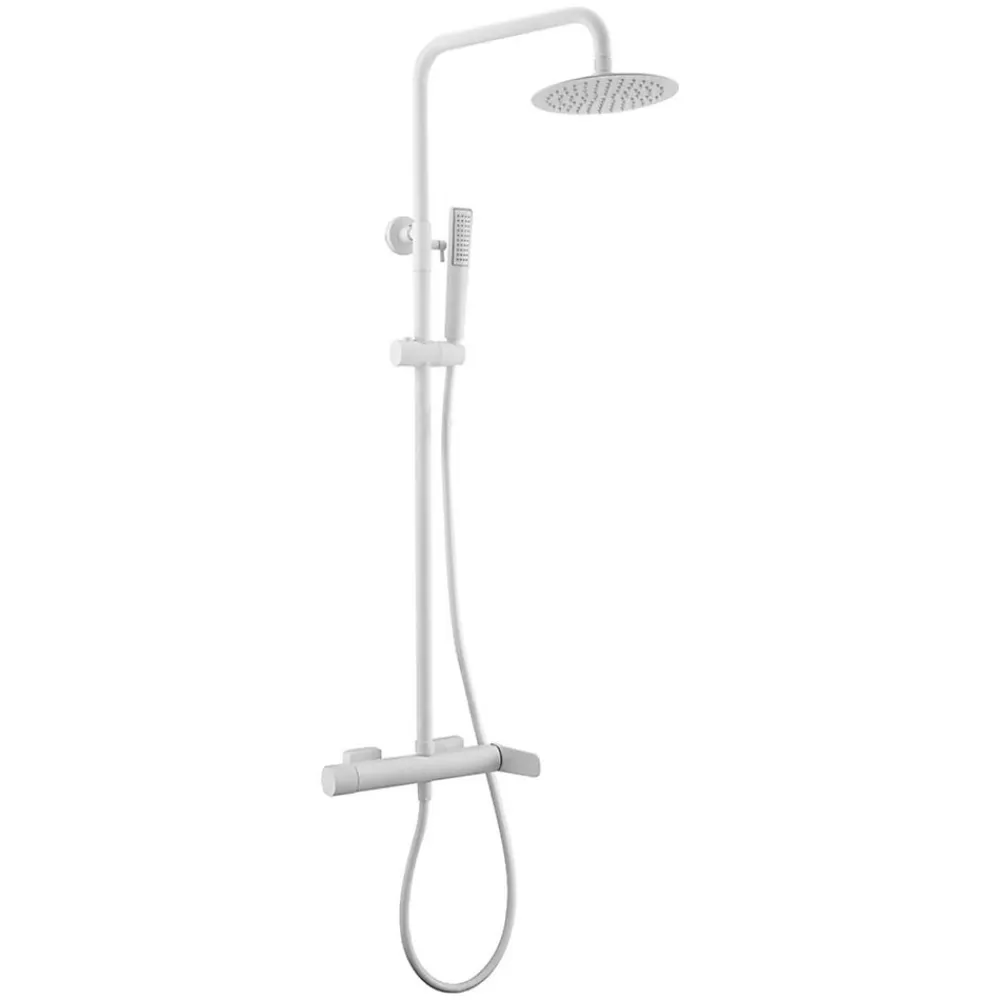 Colonne De Douche Mécanique|Imex Colonne de Douche Anti-Calcaire Blanc Mat DINAMARCA BDR031/BL